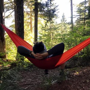 Ultralight Camping Hammock with Tree Straps and Compression Sack